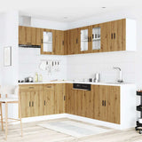 11 Piece Kitchen Cabinet Set Porto Artisan Oak Engineered Wood 3314910