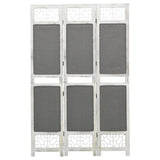 3-Panel Room Divider Grey 105x165 cm Fabric 338554