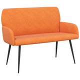 2 Seater Sofa with Metal Legs 2-Seater Orange Corduroy Fabric 42051049