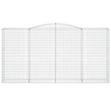 Arched Gabion Baskets 3 pcs 400x50x200/220 cm Galvanised Iron 3147062