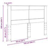 Headboard with Headboard White 140 cm Engineered Wood 887449