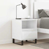 Bedside Cabinet High Gloss White 40x35x50 cm Engineered Wood 830640