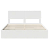 Storage Bed with Headboard White 160 x 200 cm Engineered Wood 3410777