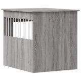 Dog Crate Furniture Grey Sonoma 64.5x80x71 cm Engineered Wood 838335