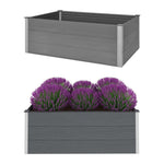 ZNTS Garden Raised Bed WPC 150x100x54 cm Grey 43609