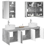 Bathroom Cabinet Set 5 pcs Concrete Grey Engineered Wood 3406450