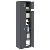 Storage Cabinet 2 pcs Anthracite 60 x 40 x 220 cm Steel 3438707