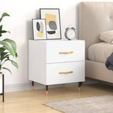 Bedside Cabinet White 40x35x47.5 cm Engineered Wood 827260