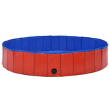 Foldable Dog Swimming Pool Red 160x30 cm PVC 170824