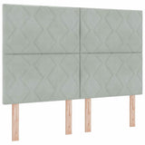 Headboard Height Adjustable Light grey 144 cm Velvet 3337919