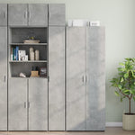 Slim Storage Cabinet Concrete Grey 30x42.5x225 cm Engineered Wood 3281262