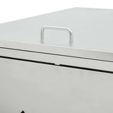 Triple Wheelie Bin Shed 240 L Stainless Steel 145381