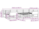 Outdoor Sofa Set 5 pcs Natural Solid Acacia Wood 3385030