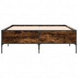 Bed Frame without Mattress Smoked Oak 160x200 cm 3279789