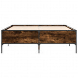 Bed Frame without Mattress Smoked Oak 135x190 cm Double 3279814