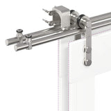 Sliding Door Hardware Kit 366 cm Stainless Steel Silver 3295769