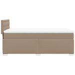 ZNTS Box Spring Bed with Mattress Cappuccino 90x200 cm Faux Leather 3286107