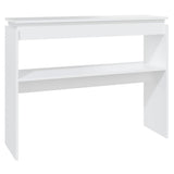 808323 Console Table White 102x30x80 cm Engineered Wood