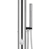 Garden Shower with Brown Base 230 cm Stainless Steel 3070789