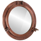 Porthole Mirror Wall Hanging 50 cm Aluminium and Glass 357858