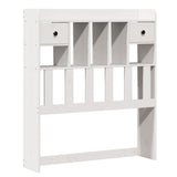 Bookcase Bed without Mattress White 75x190 cm Small Single Solid Wood Pine 3323975