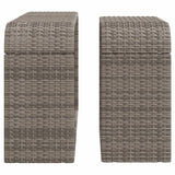 Storage Shelves 2 pcs Grey Poly Rattan 366132