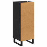 Sideboard Black Oak 34.5 x 34 x 90 cm Engineered Wood and Iron 881656