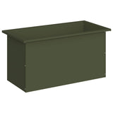 Garden Planter with LED Olive Green 40 x 80 x 40 cm Steel 8008160
