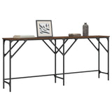 Console Table Brown Oak 180x29x75 cm Engineered Wood 837766