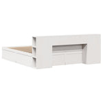 Bed Frame without Mattress White 200x200 cm Solid Wood Pine 3323405