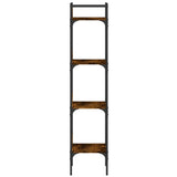 Bookshelf 4-Tier Smoked Oak 35x30x138.5 cm Engineered Wood 838850