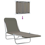 Sunlounger Set of 2 Grey Powder-coated steel 44302