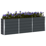 Planter Anthracite 240 x 40 x 75 cm Steel 42018189