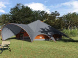 Teepee Tent 7-Person Grey and Orange 600 x 600 x 347 cm 42004016