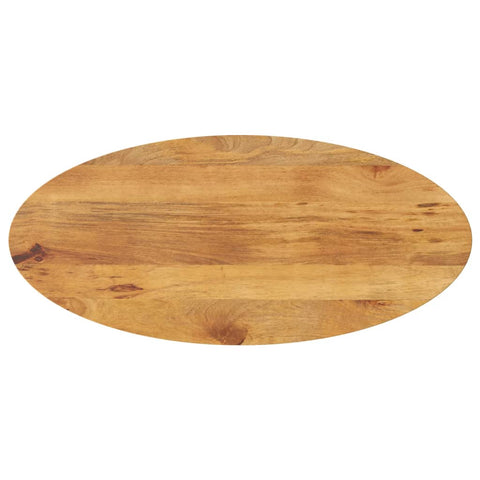 ZNTS Table Top 100x40x2.5 cm Oval Solid Wood Mango 370860