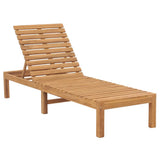 Sun Lounger Teak Solid Teak Wood Standard Adjustable Armrests 316171