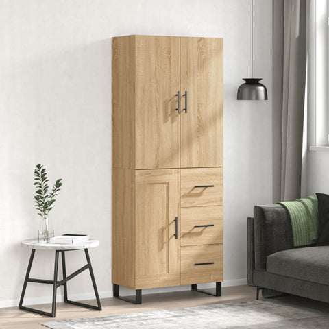 Highboard Sonoma Oak 69.5x34x180 cm Engineered Wood 3196038