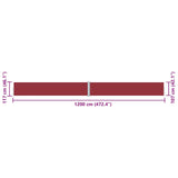 Retractable Side Awning Red 117x1200 cm 318059