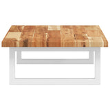 Basin Shelf Wall Mounted Steel and Solid Wood Acacia 3302720