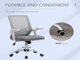 Mesh Office Chair with Flip-up Armrest, Swivel Computer Chair with Lumbar Support, Adjustable T3398P344645
