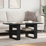 ZNTS Coffee Table Black 102x55x42 cm Engineered Wood 823262