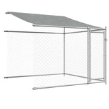 Dog Cage with Roof and Doors Grey 6x2x2 m Galvanised Steel 3209564
