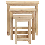 Nesting Tables 3 pcs Solid Mango Wood 287489