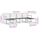 Outdoor Sofa Set 6 pcs Natural Solid Acacia Wood 3366767
