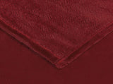 Throw Blankets 6 pcs Bordeaux Red 130 x 150 cm Fleece 42016817