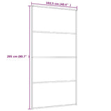 Sliding Door ESG Glass and Aluminium 102.5x205 cm White 151664