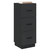 Drawer Cabinet Black 33 x 34.5 x 87 cm Engineered Wood 895306