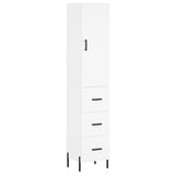 Highboard White 34,5x34x180 cm Engineered Wood 3198857