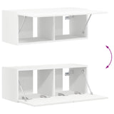 TV Cabinet Set Wall-mounted 6 pcs White Engineered Wood 3409060