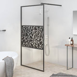 Shower walls Black 100 x 195 cm Glass and Aluminium 151882